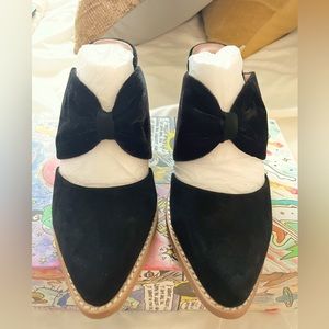 Jeffrey Campbell Black Velvet Heeled Mules - NIB